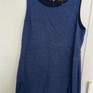 Banana Republic Fitted Blue Sleeveless Dress
